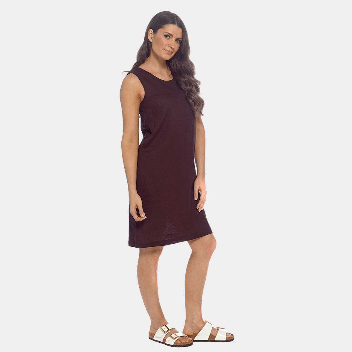 Ladies Linen Blend Sleeveless Dress from You Know Who's