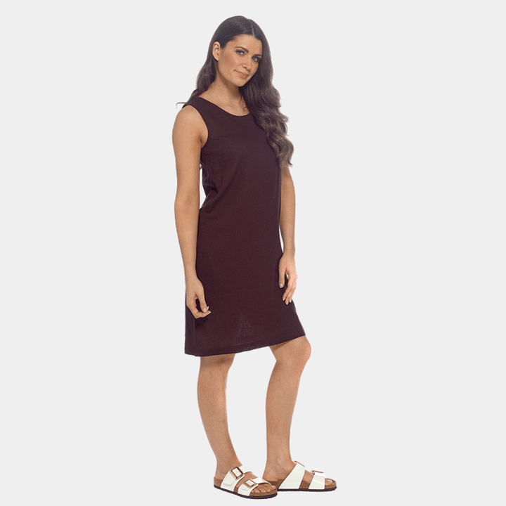 Ladies Linen Blend Sleeveless Dress from You Know Who's