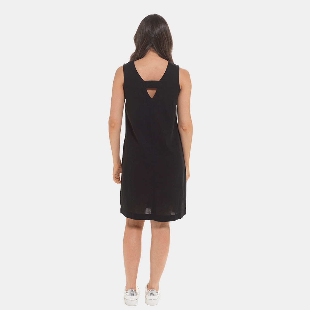Ladies Linen Blend V Neck Pocket Dress from You Know Who's