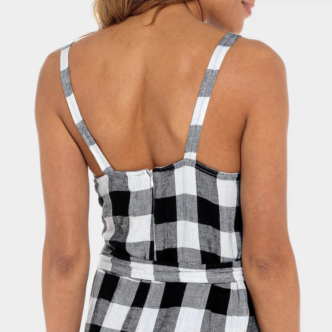 Ladies Linen Mix Gingham Dress from You Know Who's