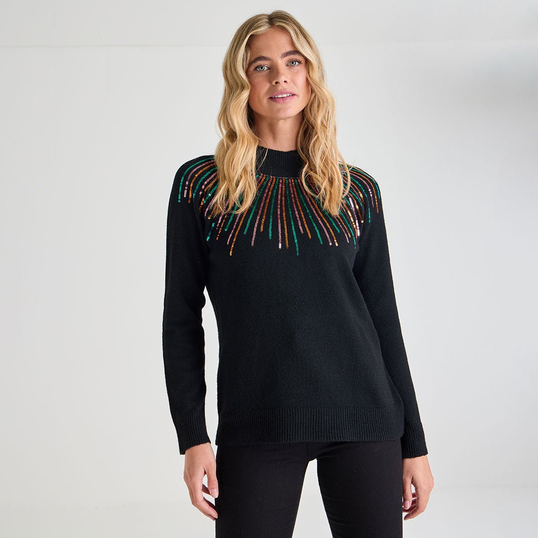 Ladies Lines Fairisle Xmas Jumper from You Know Who's