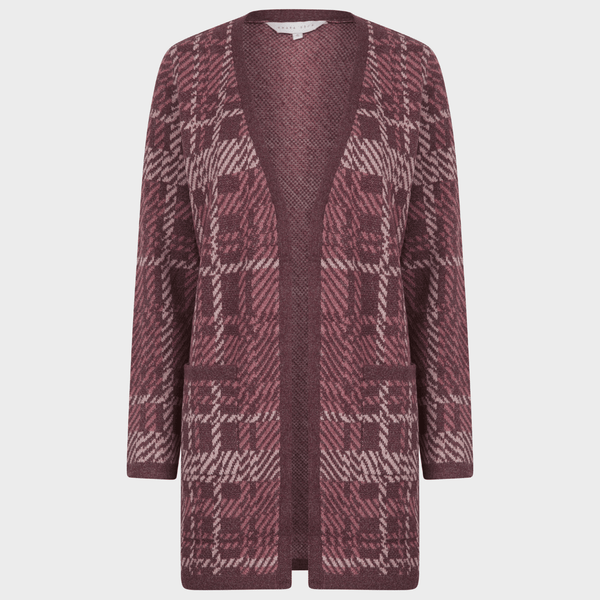 Ladies Longline Checked Cardigan from You Know Who's