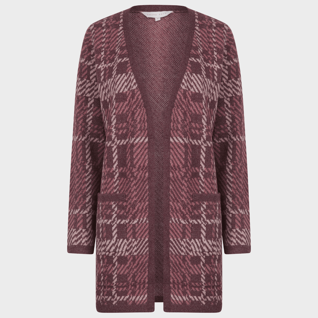 Ladies Longline Checked Cardigan from You Know Who's