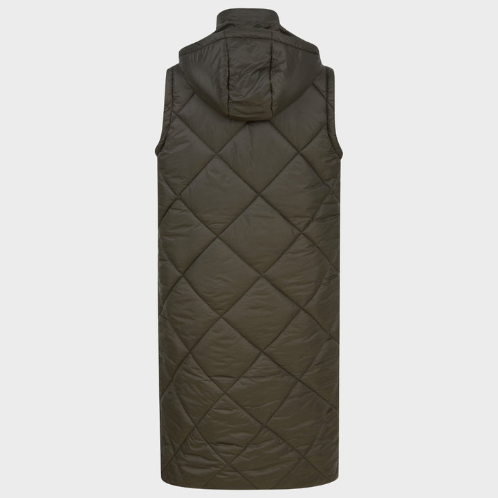 Ladies Longline Diamond Quilted Gilet from You Know Who's