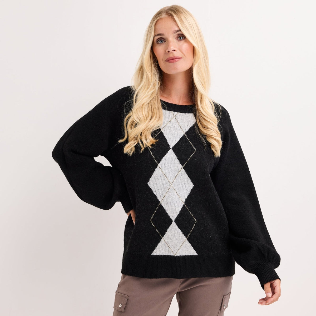 Ladies Lurex Pattern Jumper from You Know Who's