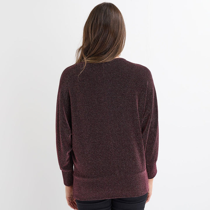 Ladies Lurex Thread Batwing Top from You Know Who's