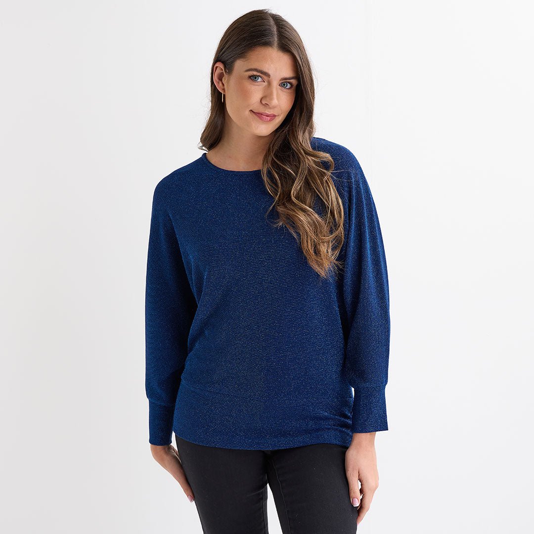 Ladies Lurex Thread Batwing Top from You Know Who's