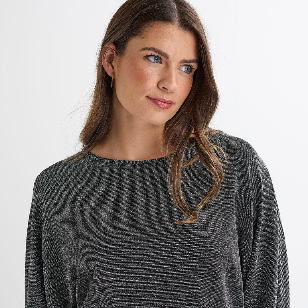 Ladies Lurex Thread Batwing Top from You Know Who's