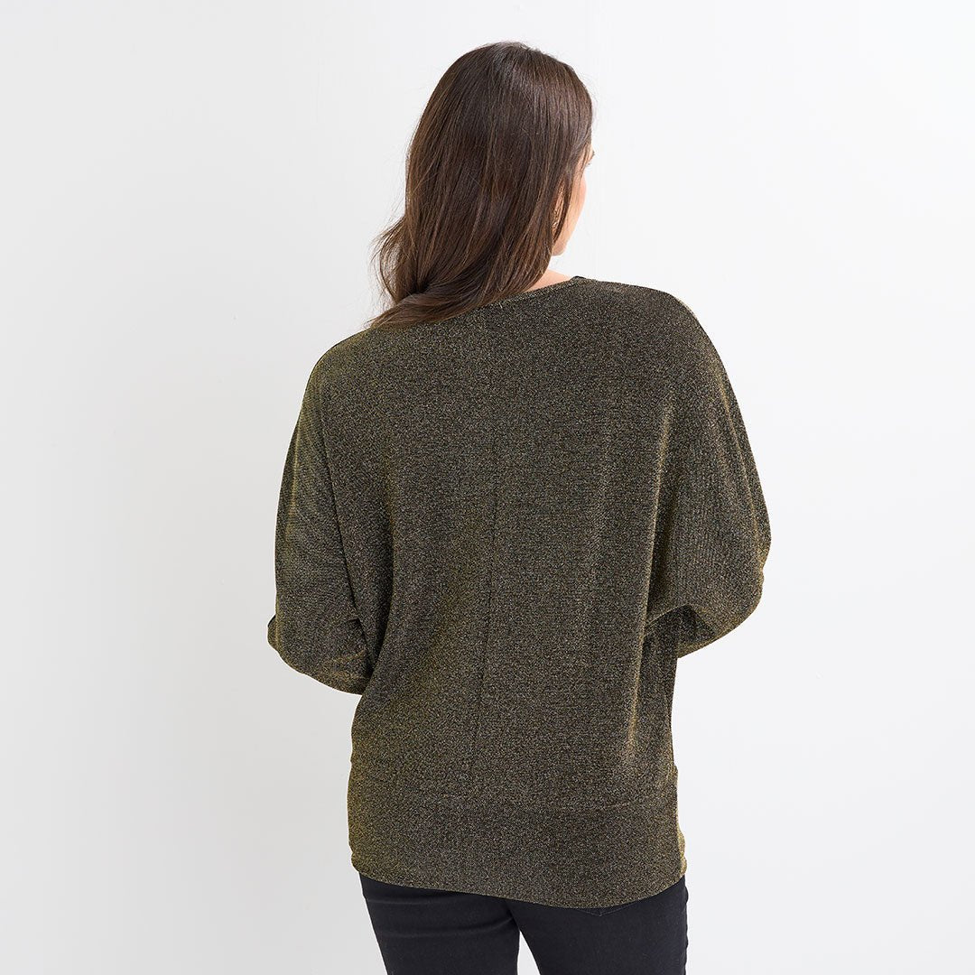 Ladies Lurex Thread Batwing Top from You Know Who's