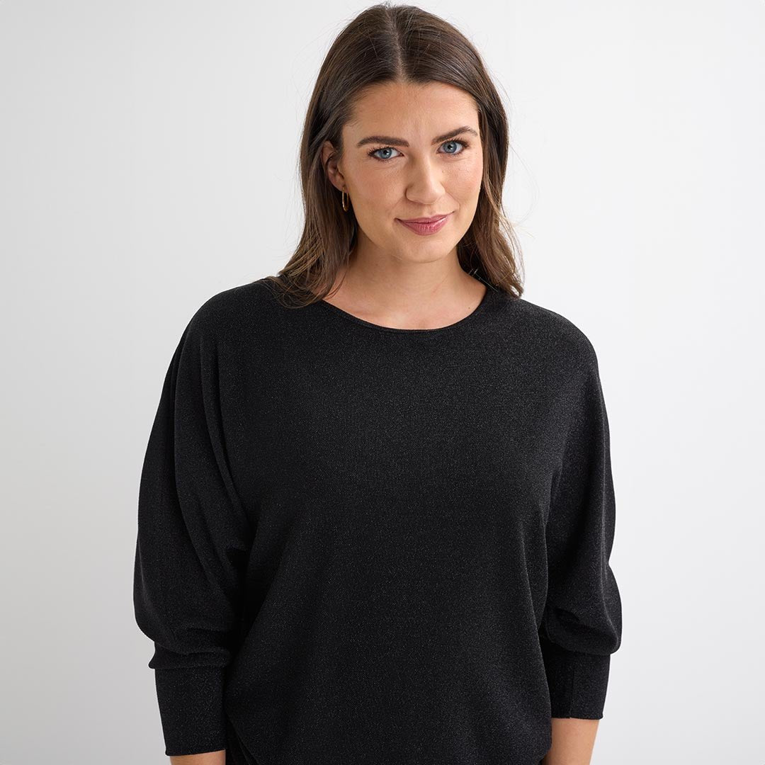 Ladies Lurex Thread Batwing Top from You Know Who's