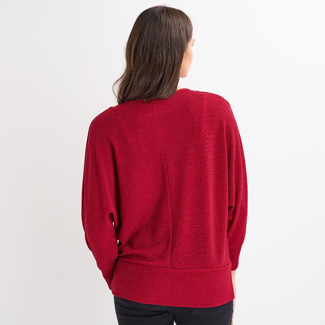 Ladies Lurex Thread Batwing Top from You Know Who's