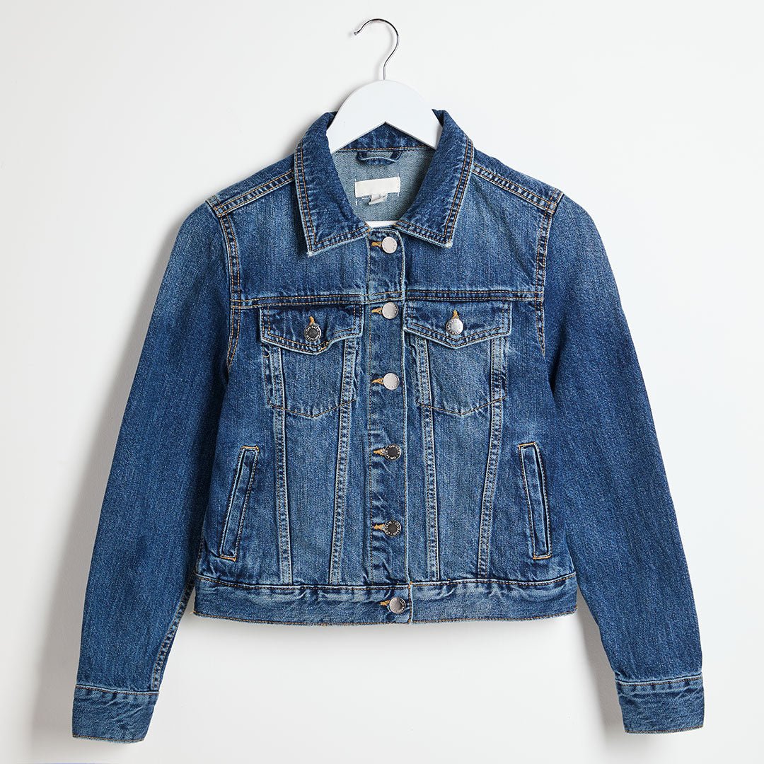 Coloured denim jacket womens uk best sale