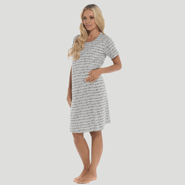 Ladies Maternity All Over Print Jersey Nightie from You Know Who's