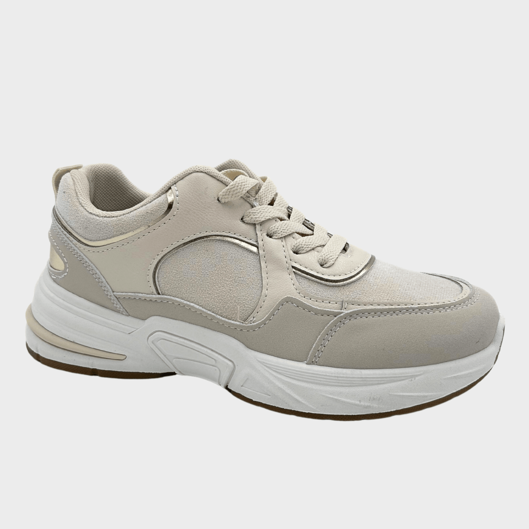 Ladies Metallic Embossed Trainer from You Know Who's