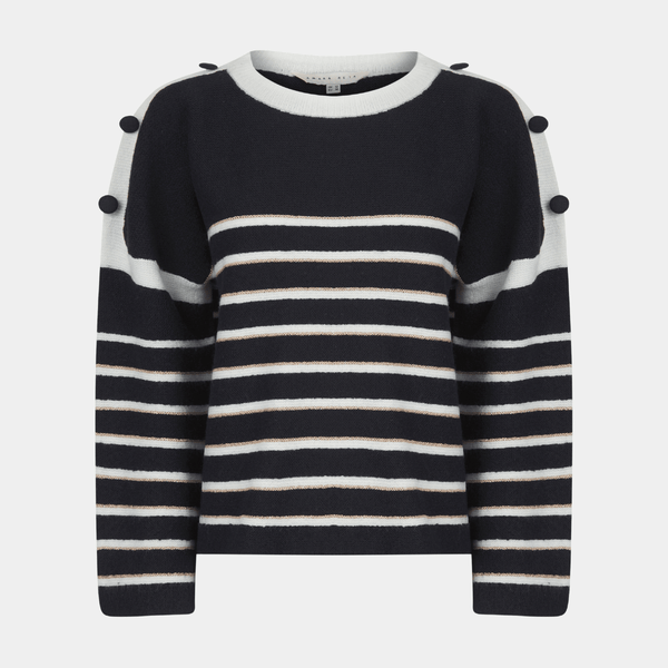 Ladies Metallic Stripe Jumper from You Know Who's