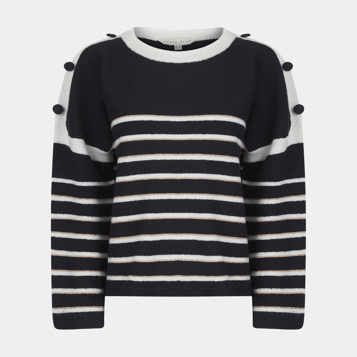 Ladies Metallic Stripe Jumper from You Know Who's