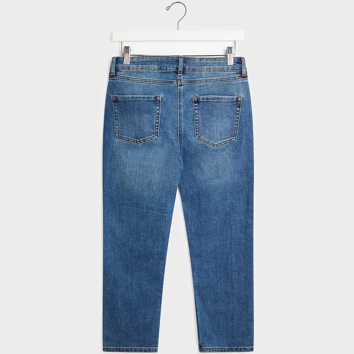 Ladies Mid Wash Crop Petite Jean from You Know Who's