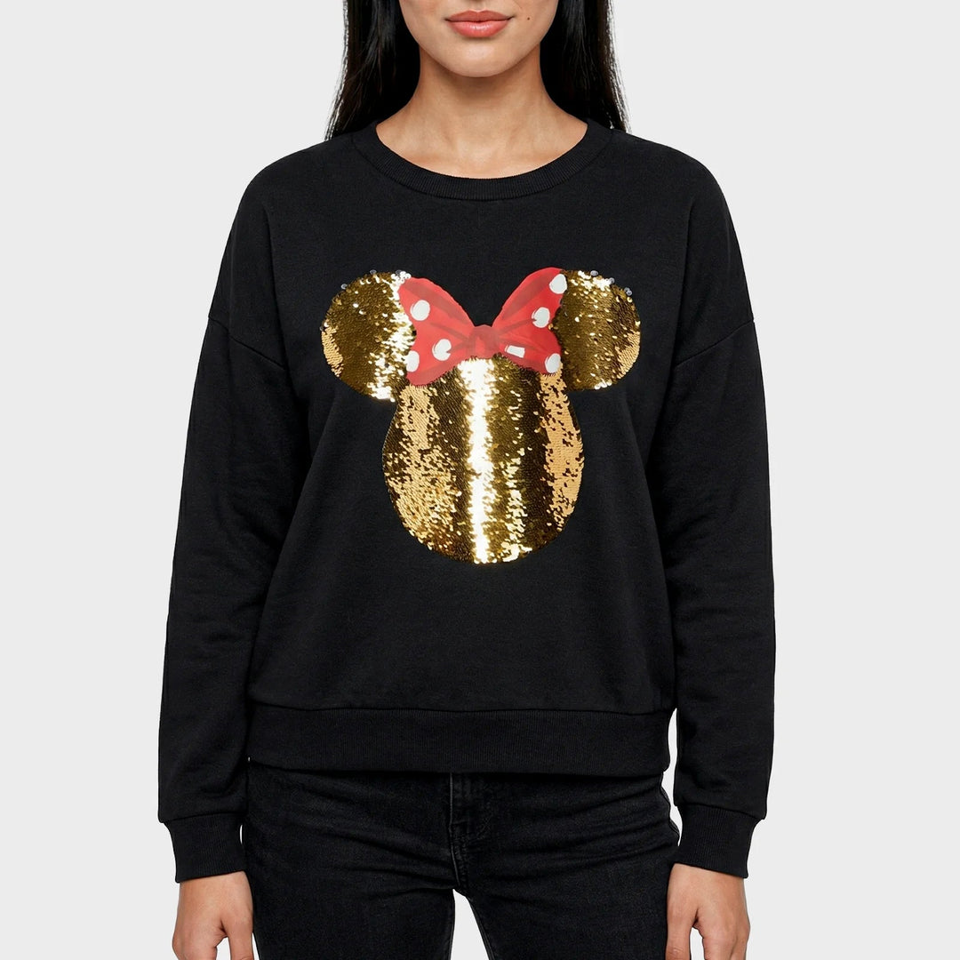 Ladies Minnie Mouse Sequin Sweater from You Know Who's