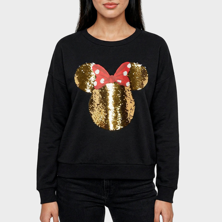 Ladies Minnie Mouse Sequin Sweater from You Know Who's