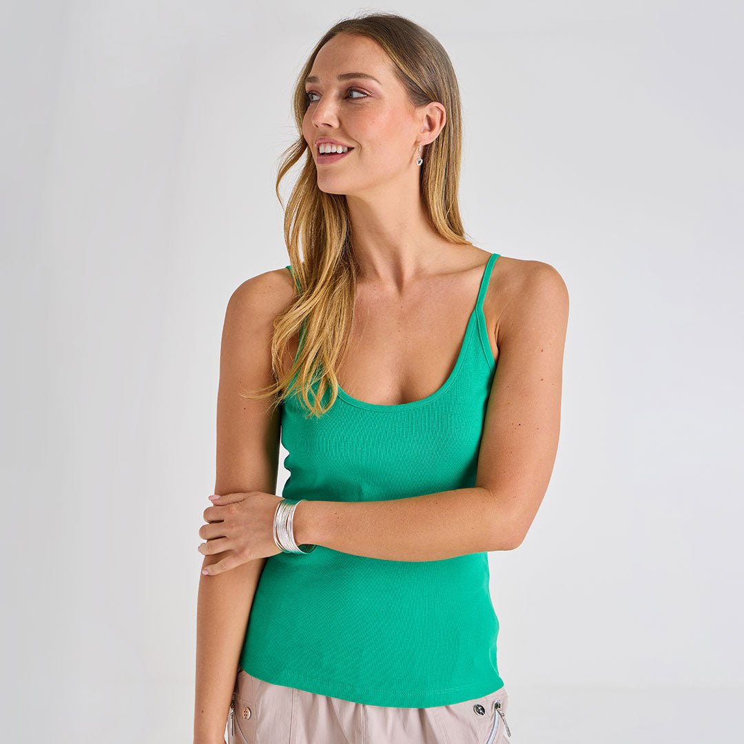 Ladies Mint Strappy Vest from You Know Who's