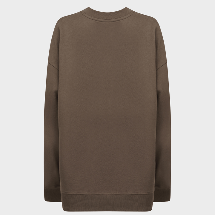 Ladies Mocha Animal Diamante Sweater from You Know Who's