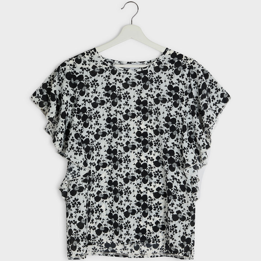Mono Flare Sleeve Top