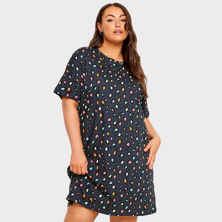 Ladies Multi Leopard Curve Nightie from You Know Who's