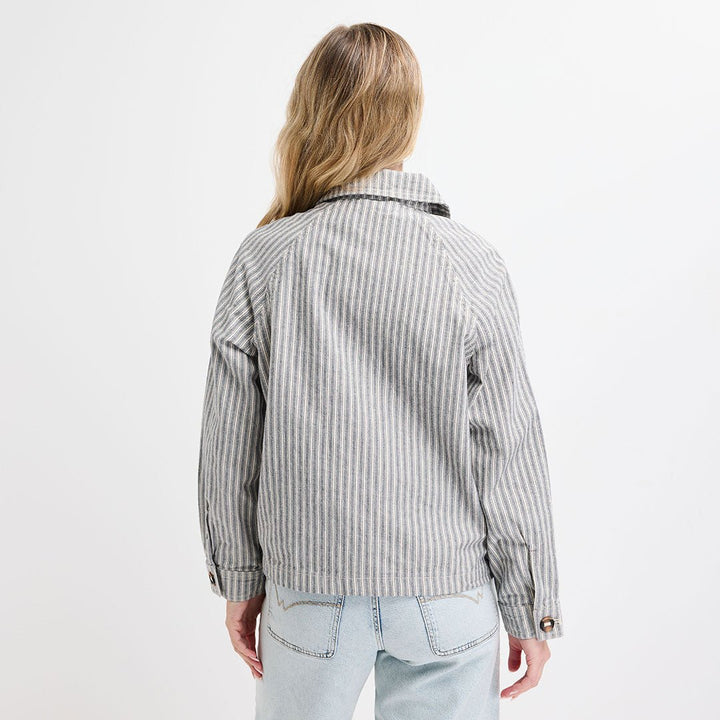 Ladies Natural Denim Stripe Jacket from You Know Who's