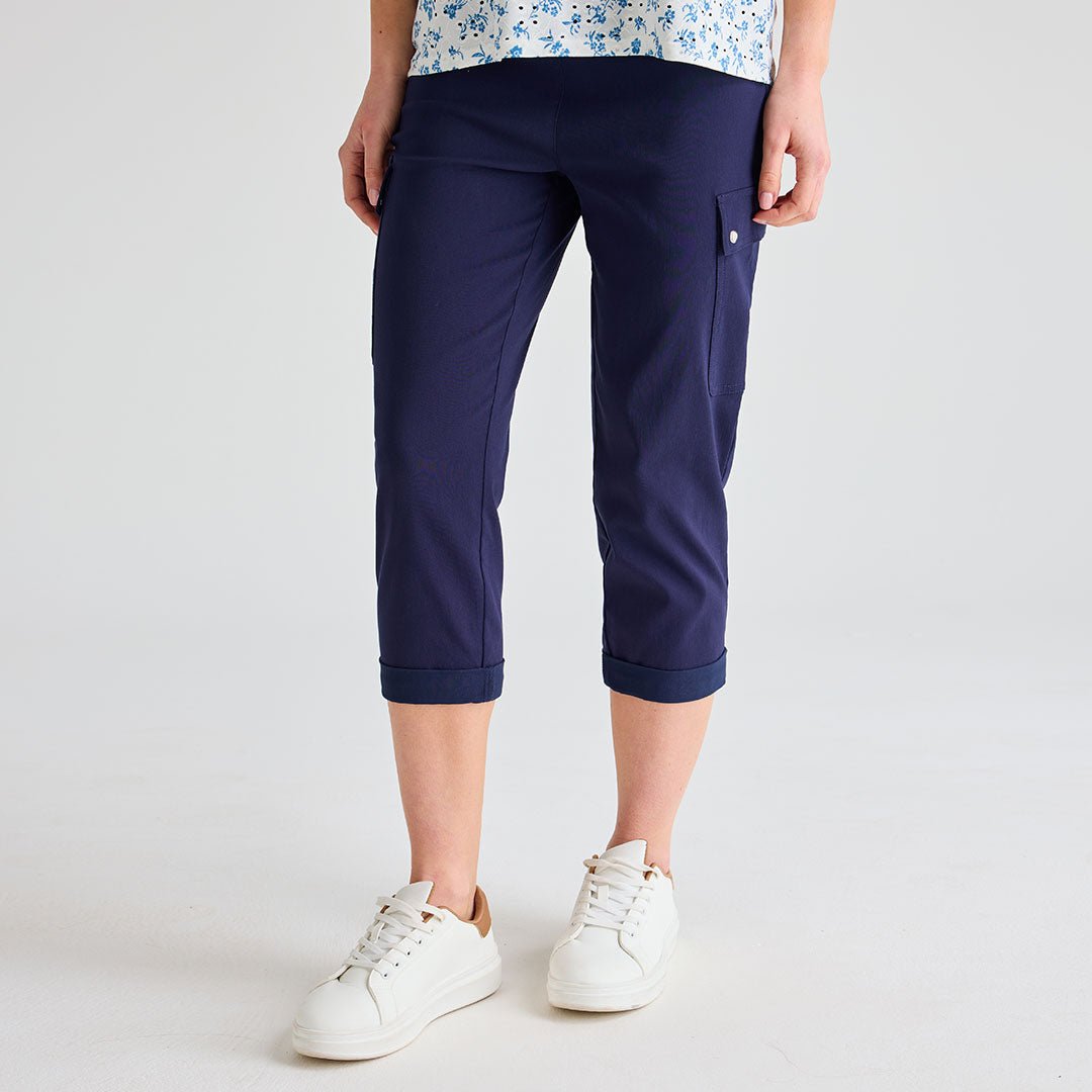 Ladies Navy 3/4 Combat Trouser from You Know Who's