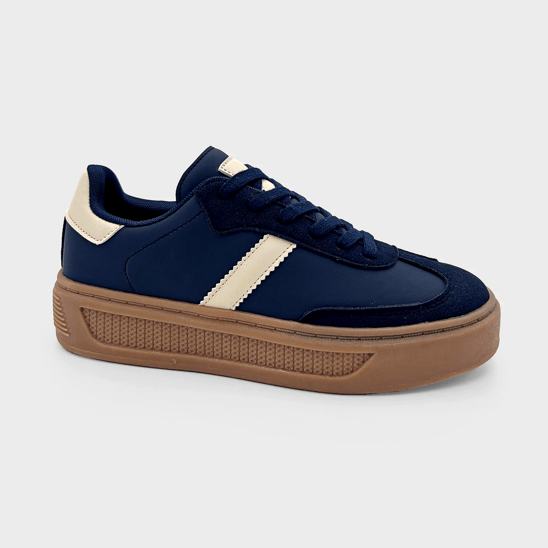 Ladies Navy Chunky Sole Trainer from You Know Who's