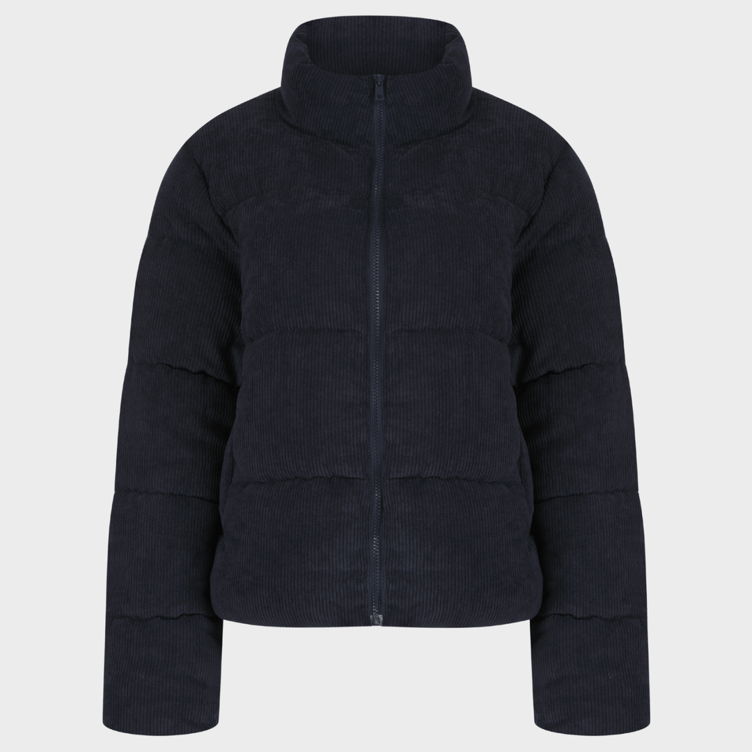 Ladies Navy Cord Bomber Jacket from You Know Who's