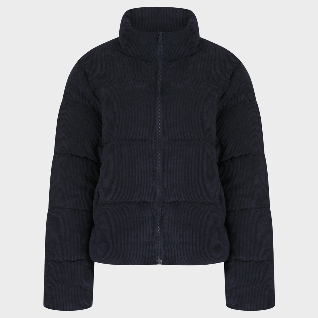 Ladies Navy Cord Bomber Jacket from You Know Who's