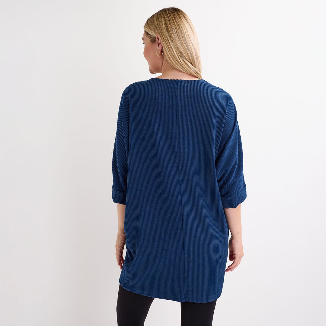 Ladies Navy Cord Pocket Tunic from You Know Who's