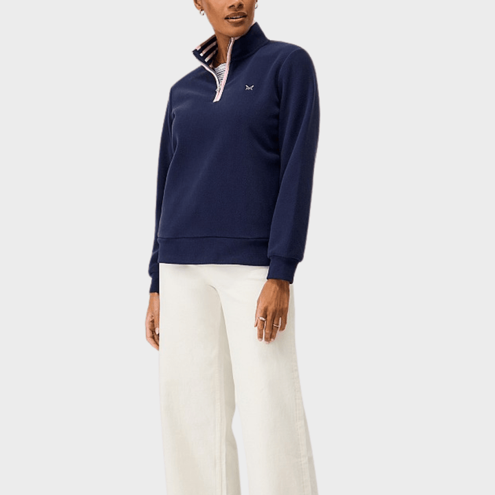 Ladies Navy Crew 1/4 Zip Fleece from You Know Who's