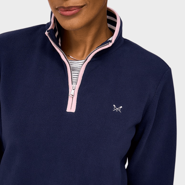 Ladies Navy Crew 1/4 Zip Fleece from You Know Who's
