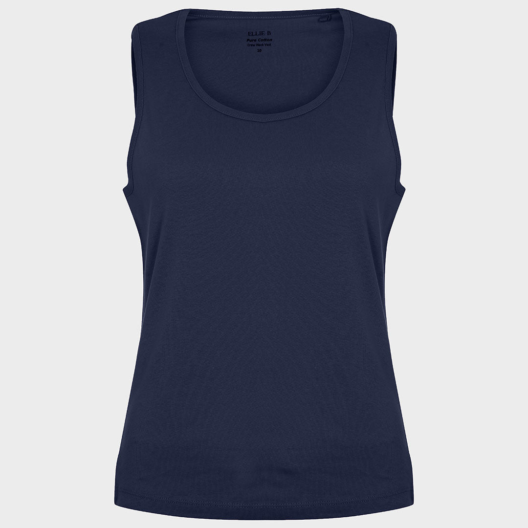 Ladies Navy Crew Neck Vest from You Know Who's