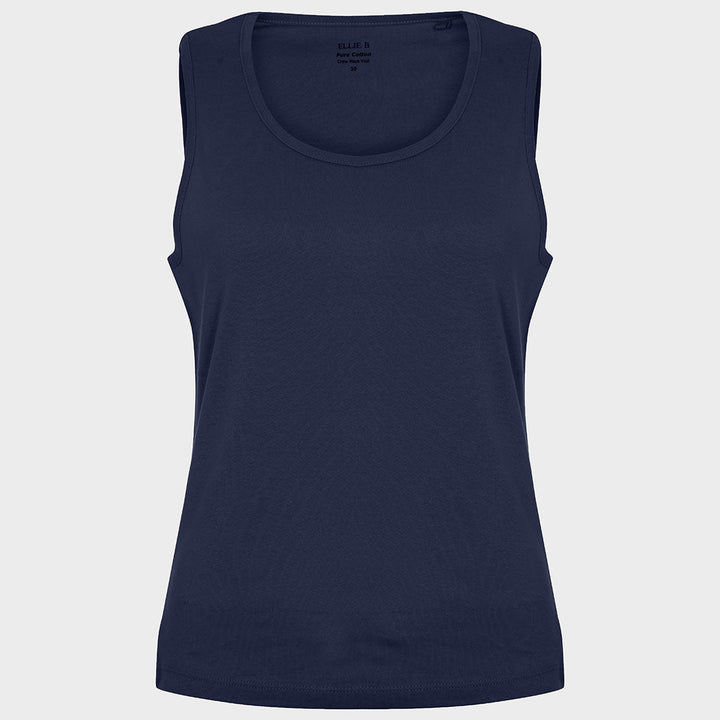 Ladies Navy Crew Neck Vest from You Know Who's