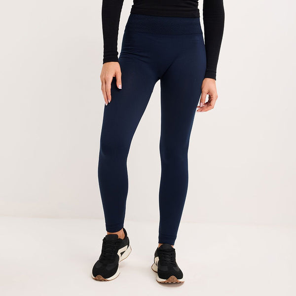 Ladies Navy Fleece Lined Leggings from You Know Who's