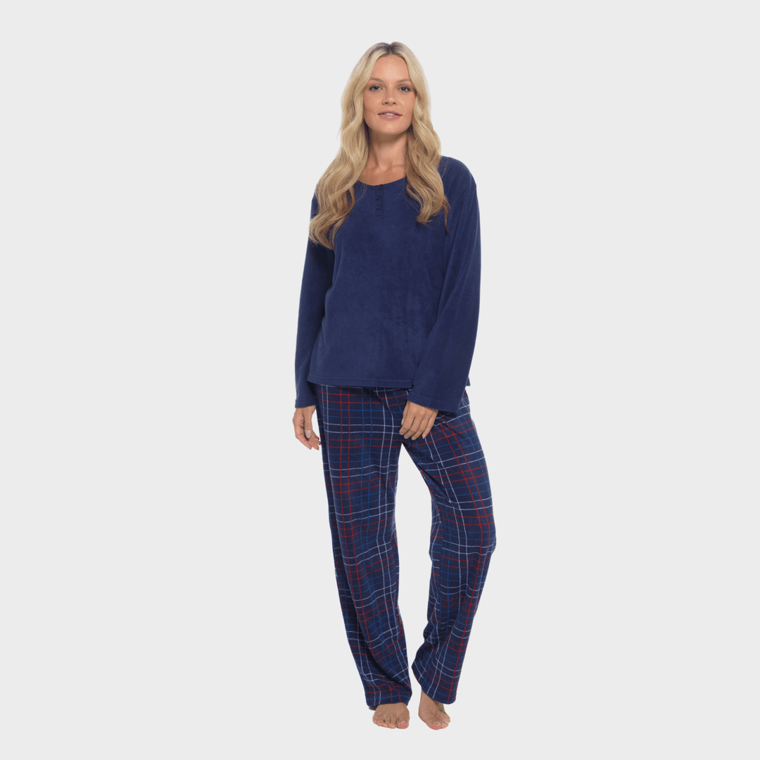 Ladies Navy Fleece Pj from You Know Who's