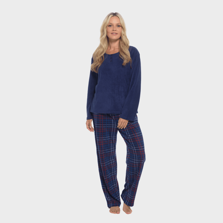 Ladies Navy Fleece Pj from You Know Who's