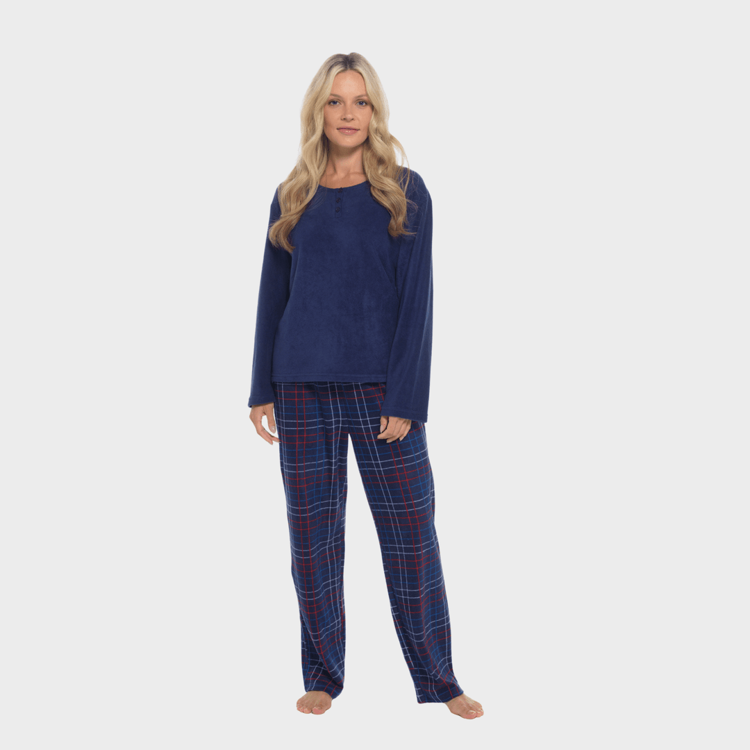 Ladies Navy Fleece Pj from You Know Who's