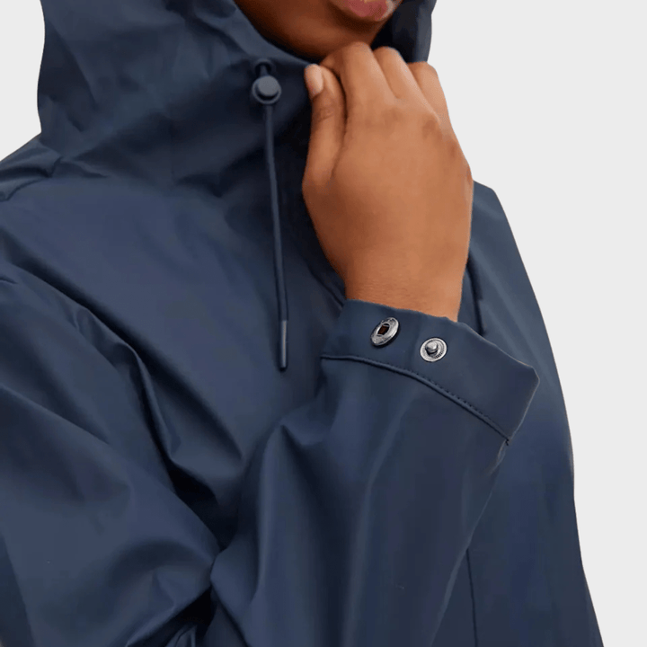Ladies Navy Longline Raincoat from You Know Who's