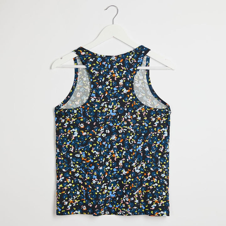 Ladies Navy Printed Gym Vest from You Know Who's