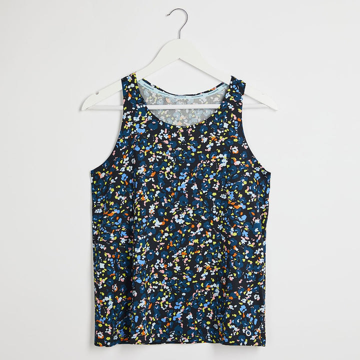 Ladies Navy Printed Gym Vest from You Know Who's