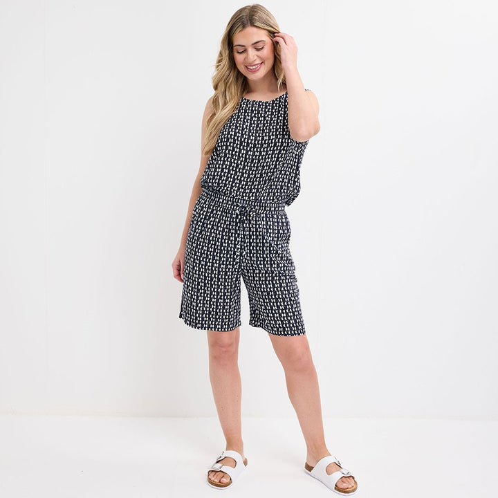 Ladies Navy Printed Shorts from You Know Who's