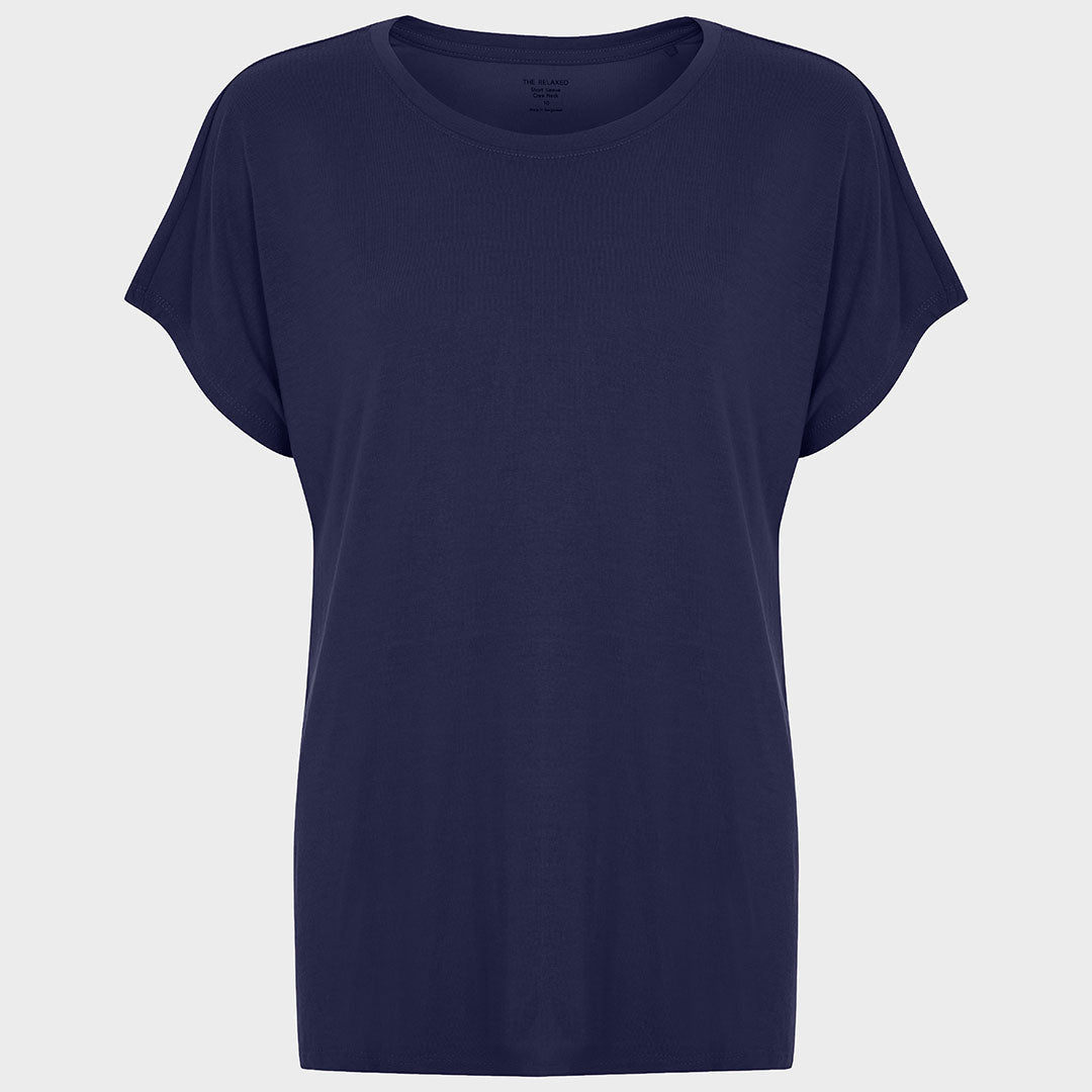 Ladies Navy Relaxed Fit T-Shirt from You Know Who's