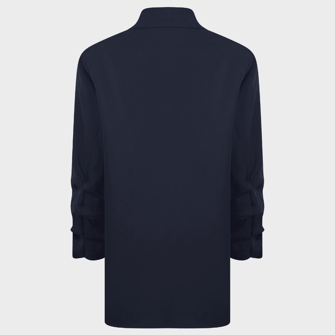 Ladies Navy Ruched Sleeve Blazer from You Know Who's
