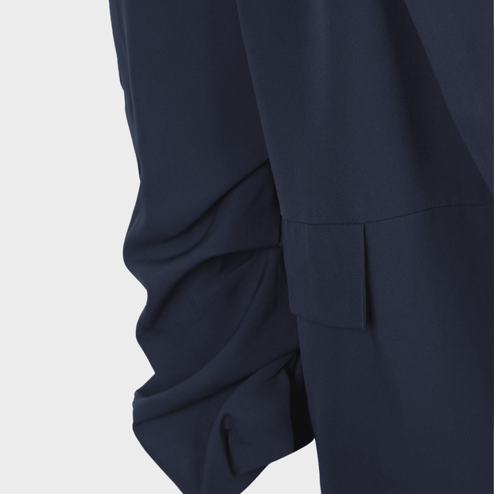 Ladies Navy Ruched Sleeve Blazer from You Know Who's