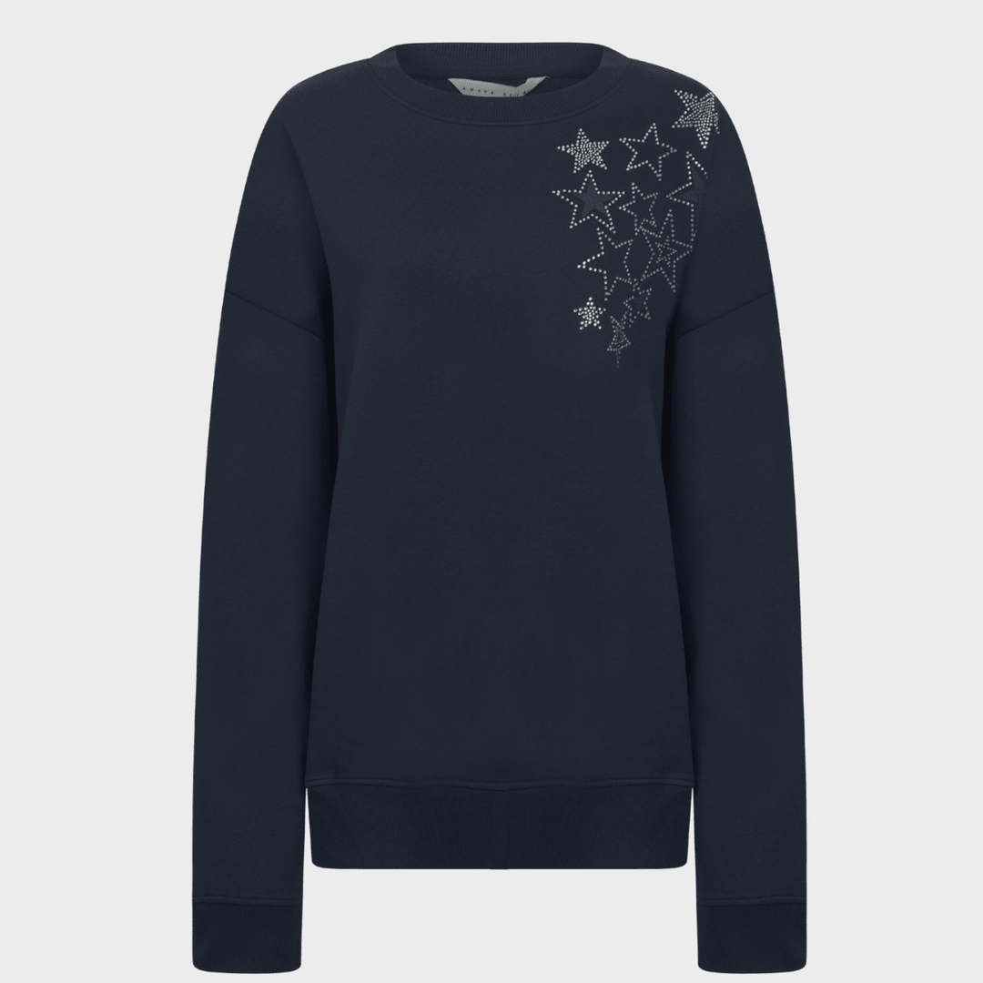 Ladies Navy Star Embellishment Sweater from You Know Who's
