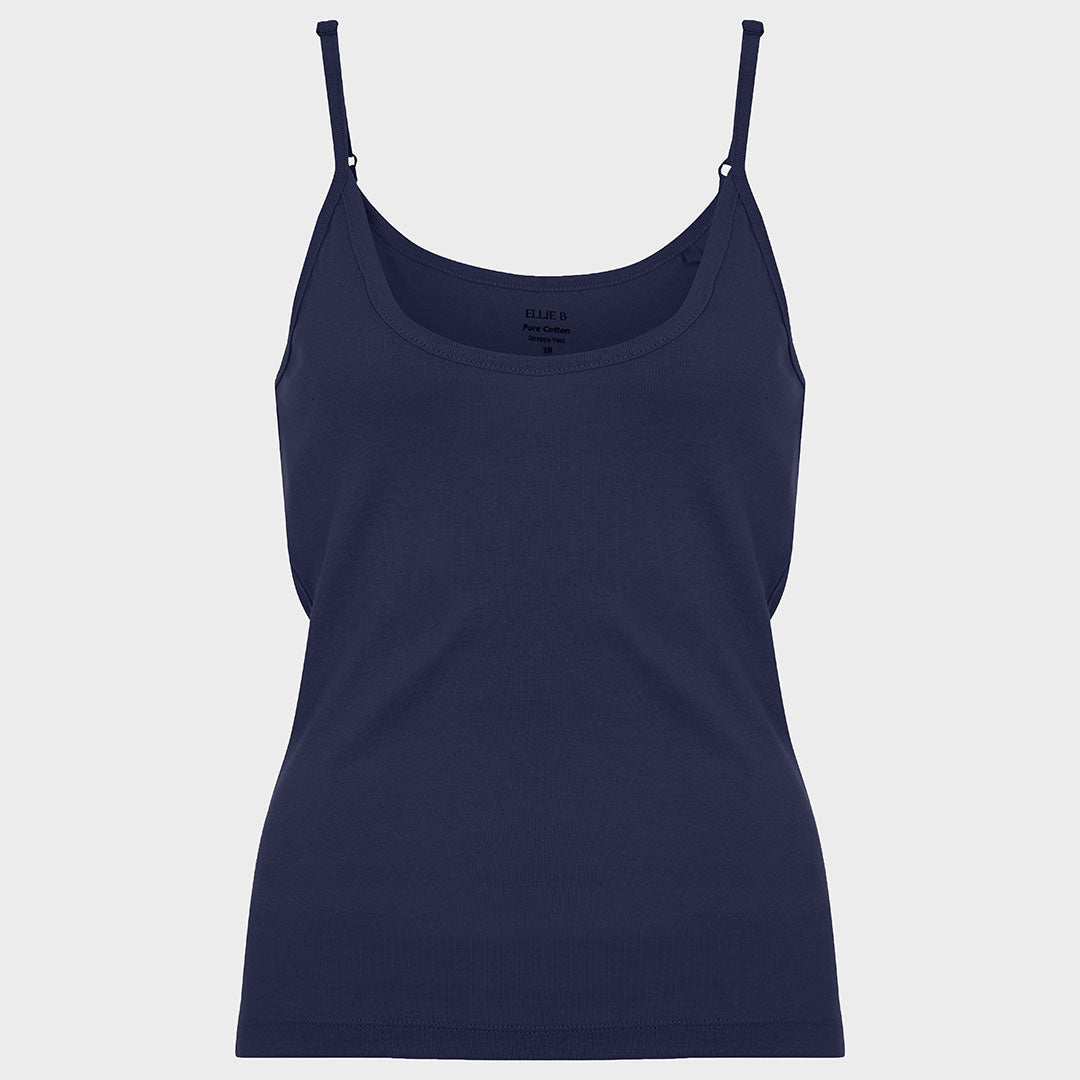 Ladies Navy Strappy Vest from You Know Who's